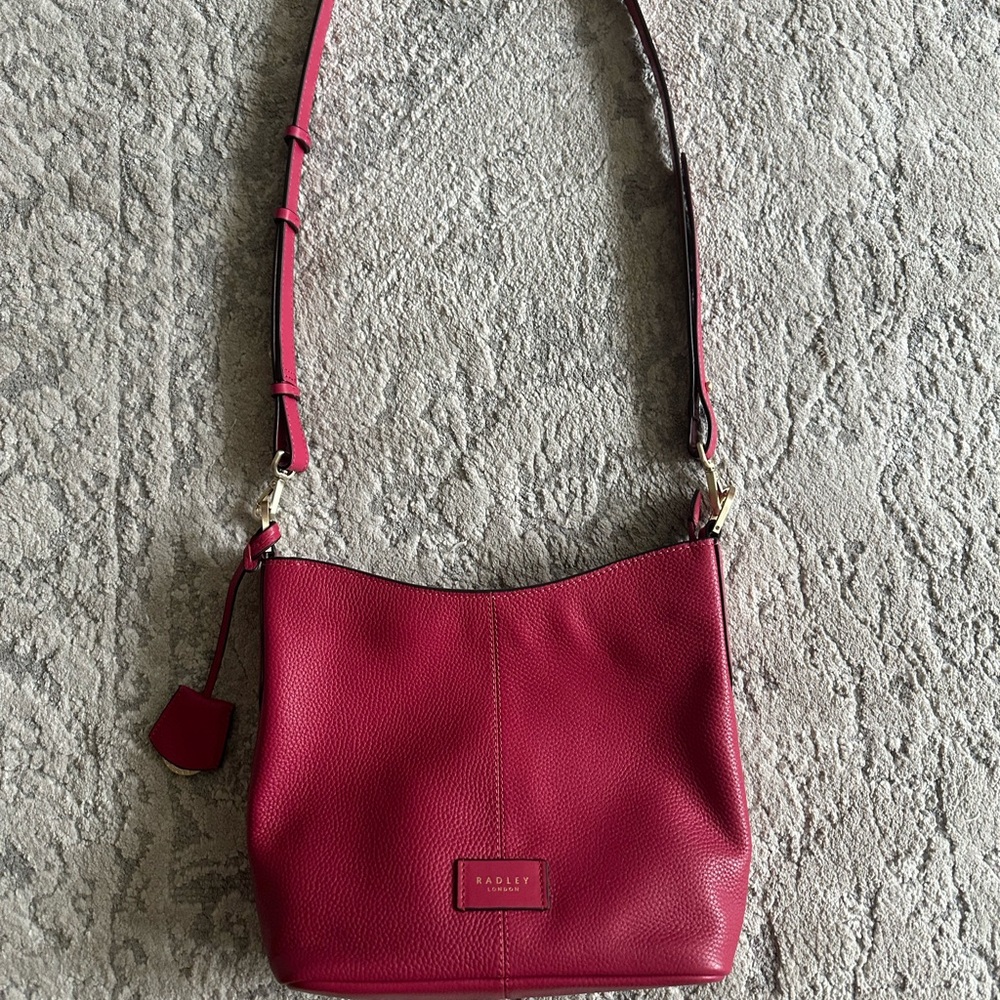 Pink Leather Shoulder Bag